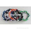 silicone Titanium bracelet/weave titanium bracelet